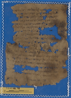 Verso of T-S AS 118.78, the new fragment of MS D of Ben Sira