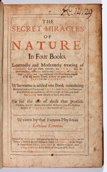 Levinus Lemnius, The Secret Miracles of Nature (1564)