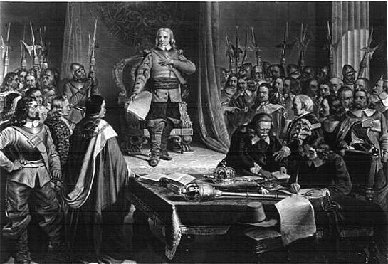 Cromwell refusing the crown of England