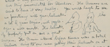 Section from a letter from Sassoon to his mother
