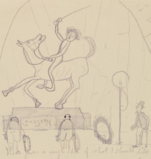 Detail from Sassoon’s sketch of the memorial