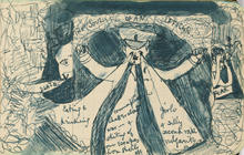 A drawing from Sassoon’s diary in the summer of 1916