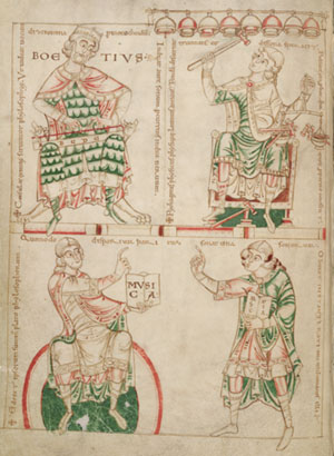 Illustration from the twelfth century manuscript of Boethius’ De musica. 