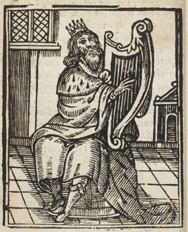 King David as harpist