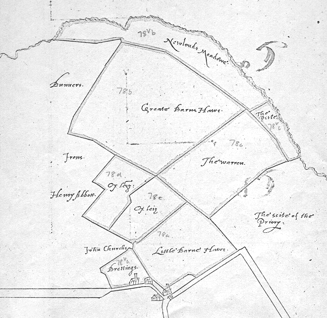 sketch plan of lands from Little Barne Hawe onwards 